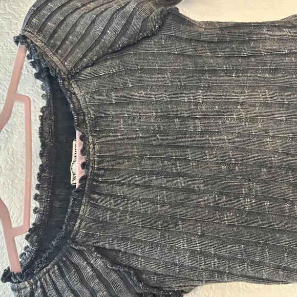 NWOT We The Free Meant to Be Ribbed Cropped Ruffle Tshirt Size Medium - Picture 3 of 6